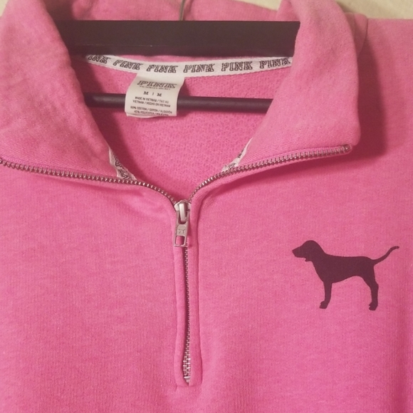 Pink quarter zip dog sweatshirt - Picture 2 of 5